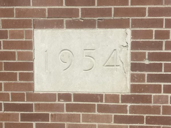 A cornerstone near the main office commemorates the year the Milton High School opened on Mahoning Street.