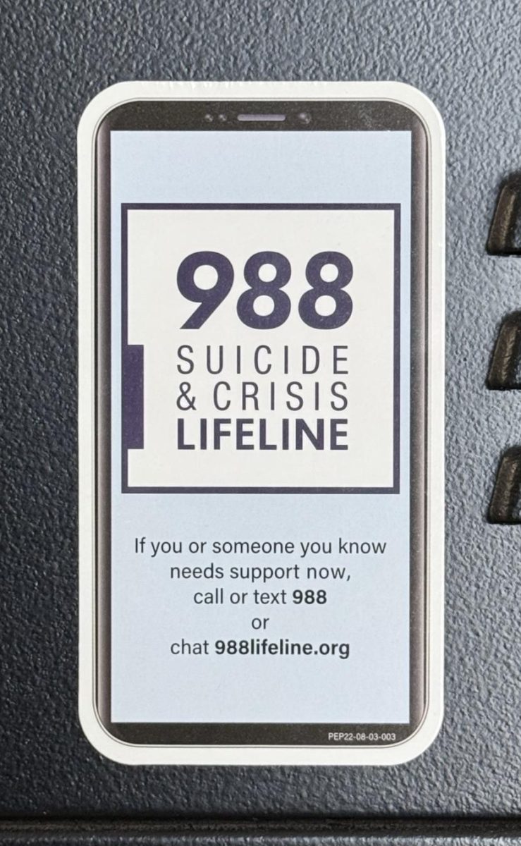 One of the many Lifeline magnets found around the school