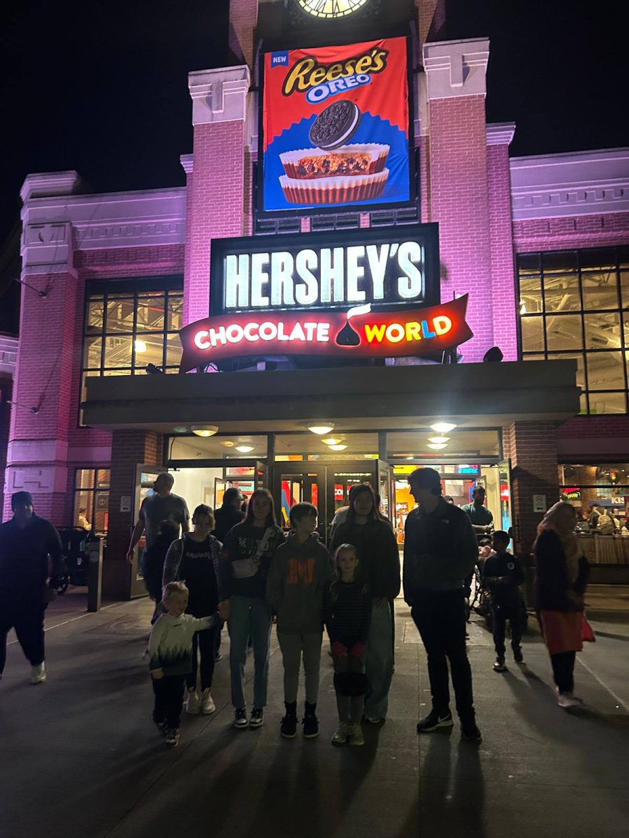 Tselmeg with her host family at Hershey 